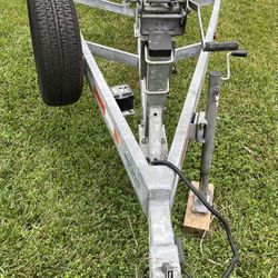 Galvanized Dual Axels Heavy Duty Trailer Up To 28’ Boat. Registration. Electric Brakes. New Carpet. 15’ Good Wheels With 6 Lug Hubs. Ready To Load….