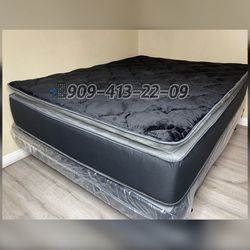 14” Queen Midnight Collection Hybrid Pillow Top Mattress’