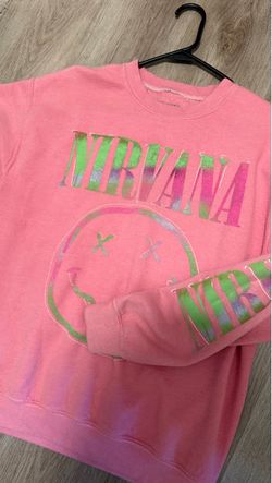 Nirvana Graphic Crewneck Sweatshirt Pink