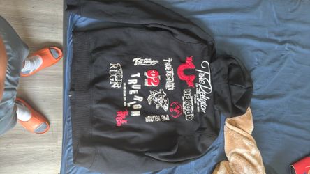 Jet black, Ribbon Sketch Zip up hoodie True religion