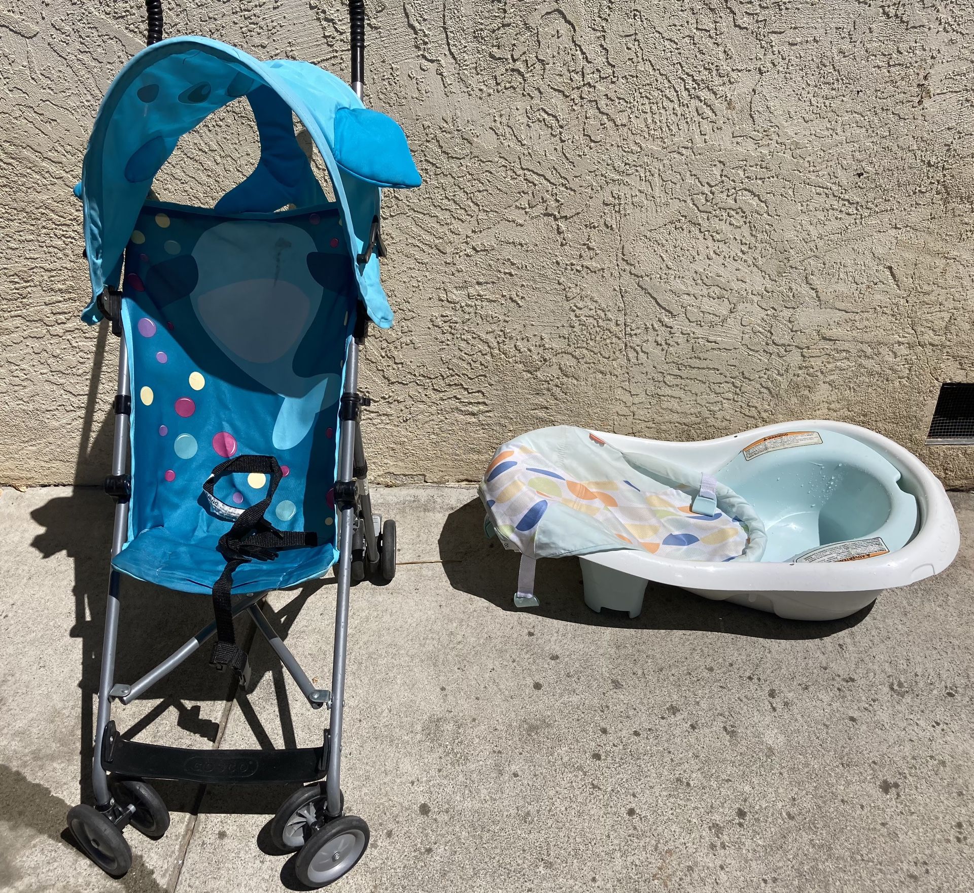 Stroller And Baby Bath