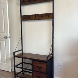 Entryway Bench With Coat Rack For Sale 