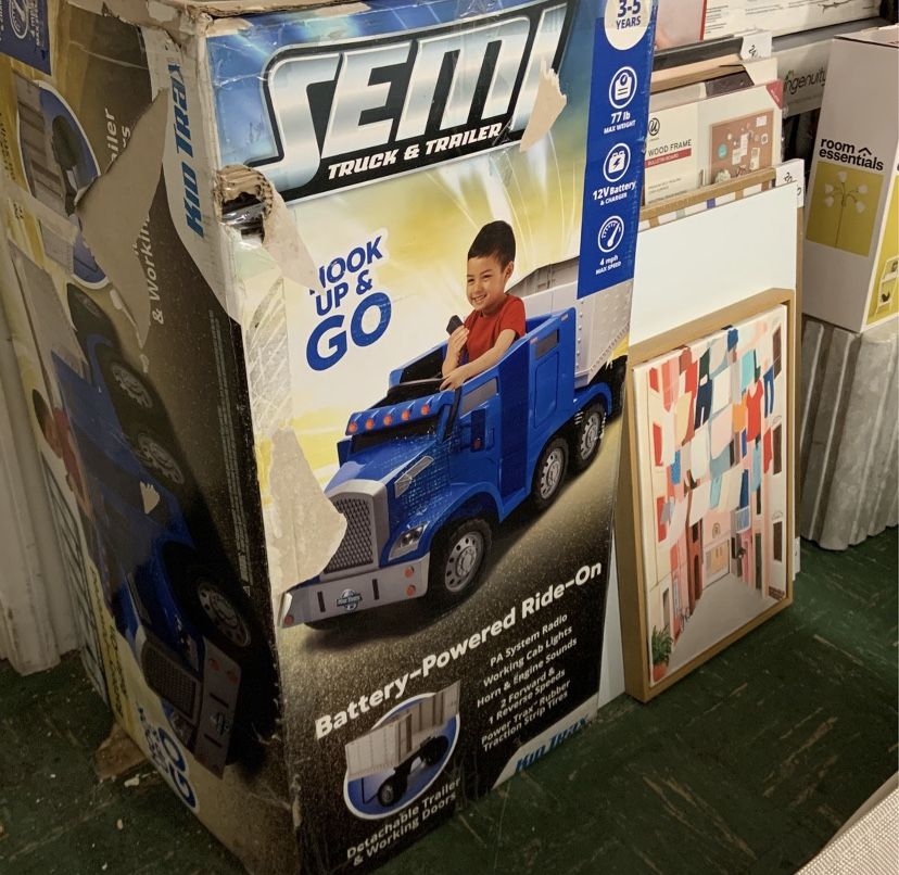 Semi Truck & Trailer Battery Powered Ride On