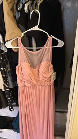 New  Long Pink Bridesmaid Dress