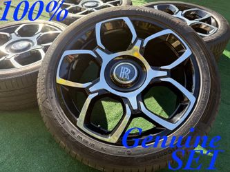 Black Badge Rolls Royce Cullinan OEM Wheels OEM $33,000 MSRP
