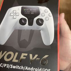 Wireless Gaming Controller with Interactive Screen for PC/P3/Switch 2 1/Android