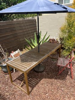 Outdoor Table and umbrella