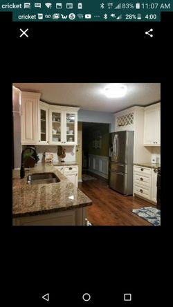 Antique glaze kitchen cabinets