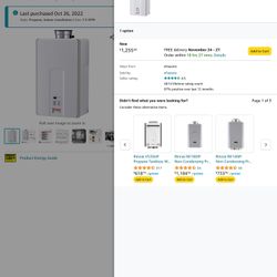 Ronnai V75ip Tankless Propane Water Heater 