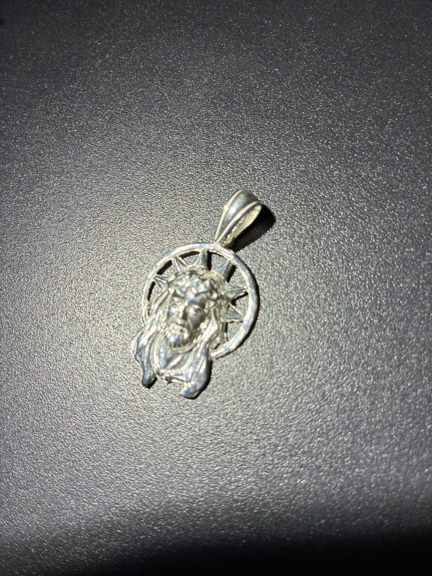 Solid Sterling Silver Head Of Jesus