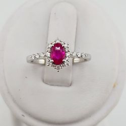 18k gold certified Pigeon blood ruby ring