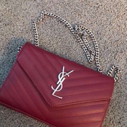 Burgundy Ysl Purse
