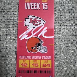 Mike Pennel Signed Autograph Week 15 Commemorative Acrylic Ticket - Beckett Coa - KC Chiefs 