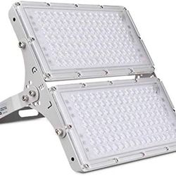 200W LED Flood Light, 20000LM Super Bright 6500K Cold White 120° Security Floodlight, Ultra-Thin Work Lights, IP67 Waterproof Outdoor Indoor Assembled