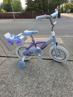 Kids Bike Huffy Frozen 12.5 ", Foot Break, 1-3 Years, Like New