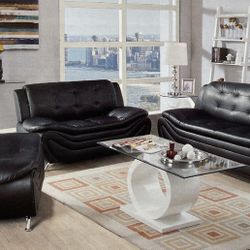 Brand New Faux Leather Sofa Set 