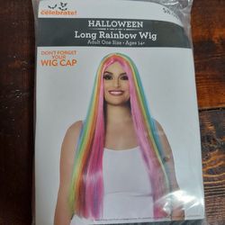 Rainbow Adult Wig (Peluca Color Arcoiris Para Adulto)