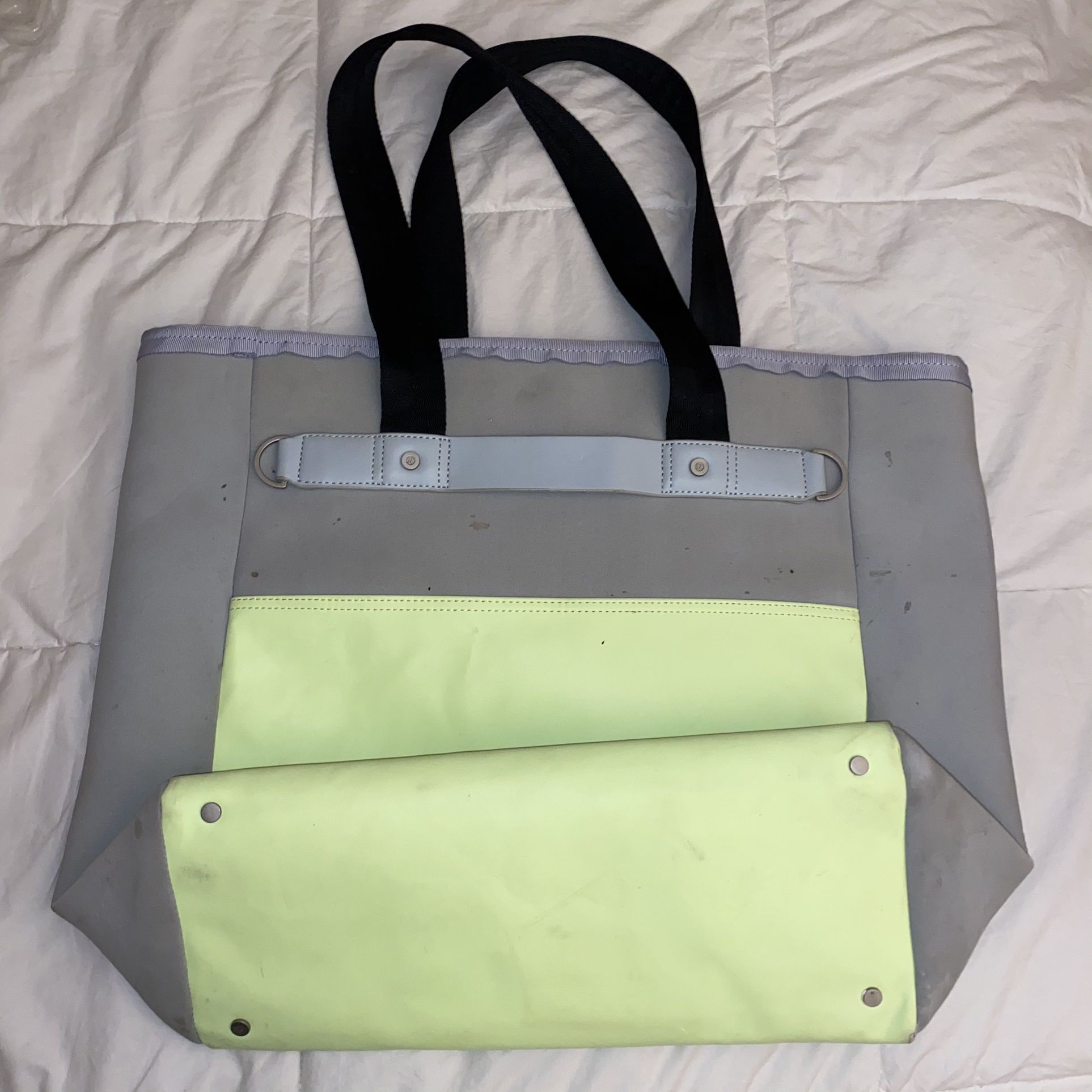 Lululemon Large Zen Tote Bag Green Grey