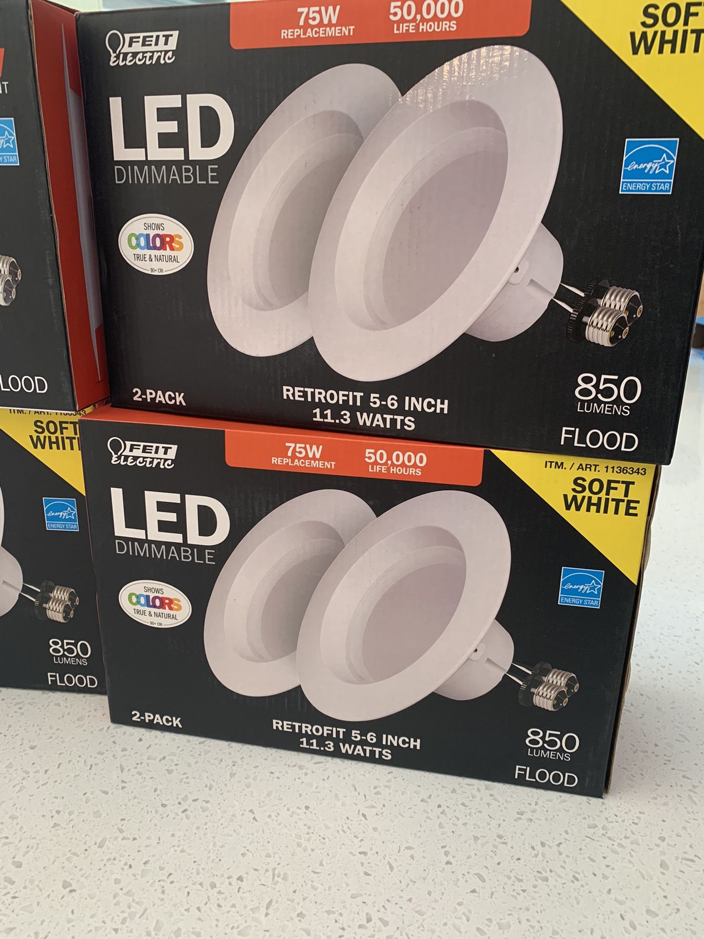 feit electric retrofit 5-6 inch soft white 2 pack Total Of 12