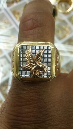 14k Gold eagle ring 11.1 grams