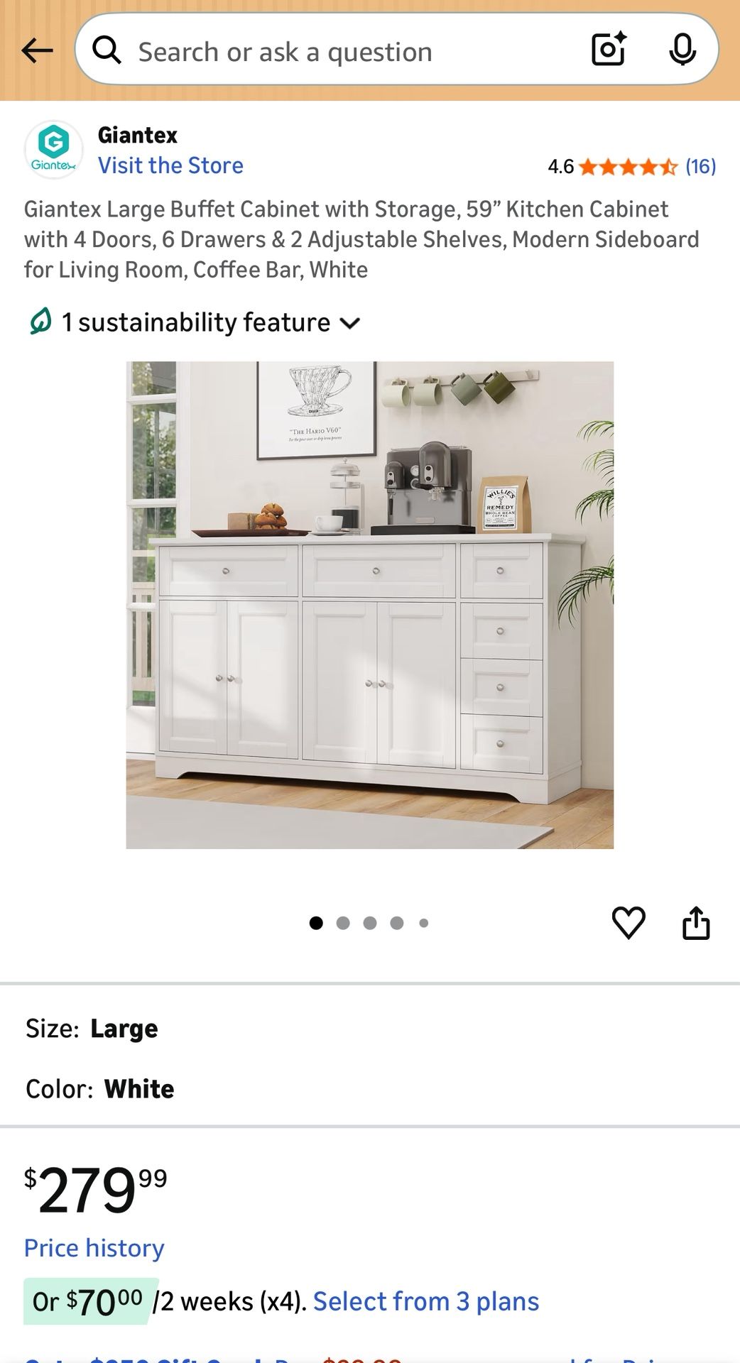 Buffet Cabinet/coffee Bar