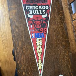 98 Chicago Bulls Championship Pennant
