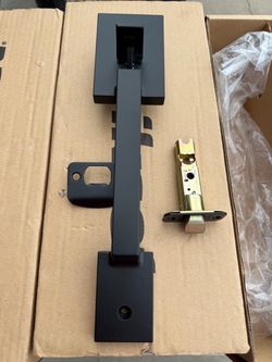 Kwikset 898AMD-514 Amador Handle Only; No Deadbolt with RCAL Latch and RCS Strike Matte Black Finish