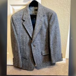 Men’s Light Gray Wool Sports Jacket