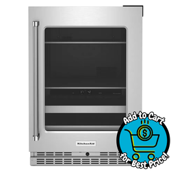 KitchenAid 24" Beverage Center with Glass Door and Metal-Front Racks Stainless Steel *DEAL of the Day*
