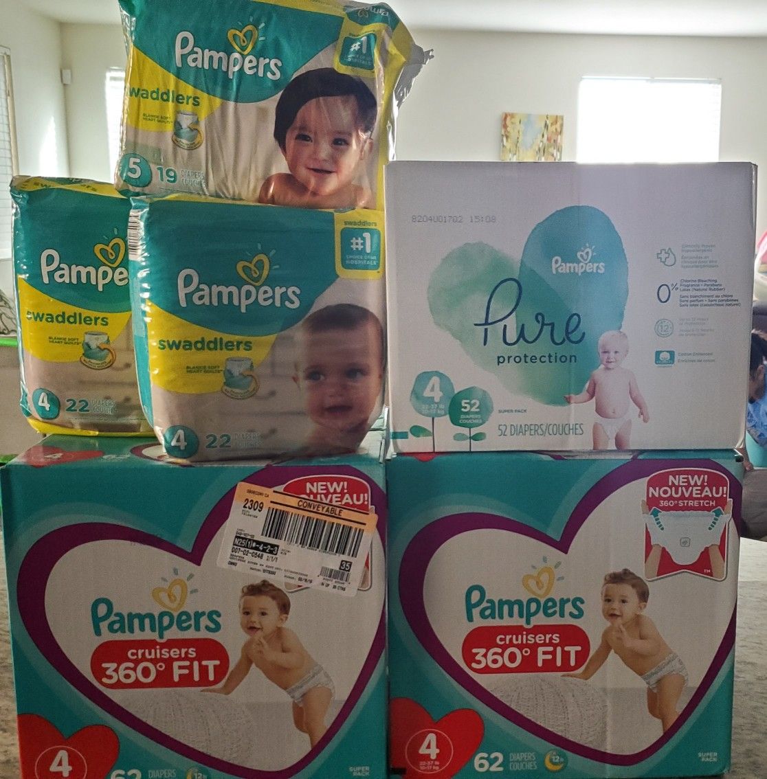 Pampers #4 + one size 5