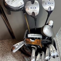 Mens RIGHT Handed Golden Bear AV-61 T- 12 pc set, with Nike Golf Bag