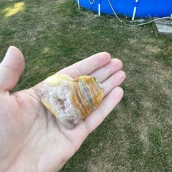 Mexico Crazy Lace Agate Heart w Druzy