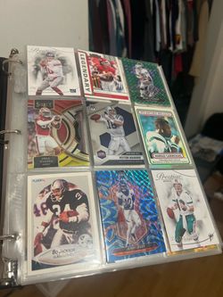 Binder of 270 Vintage & Newer Football Cards