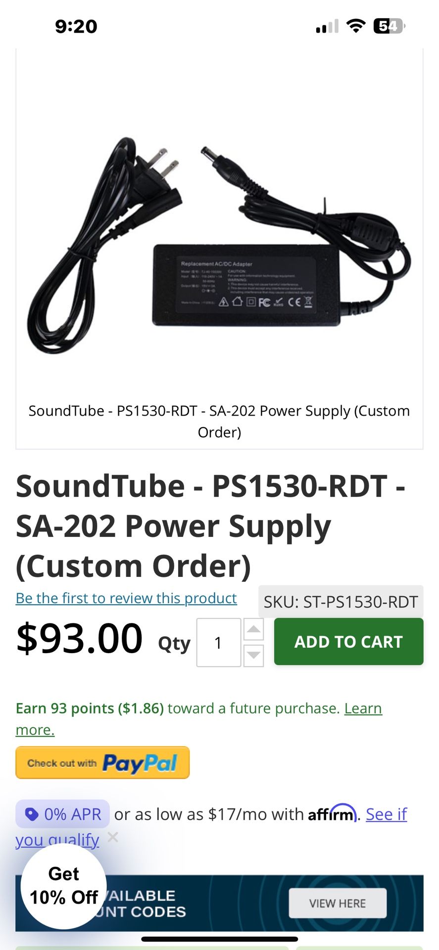 Sound Tube SA 502 Amplifier And Power Supply