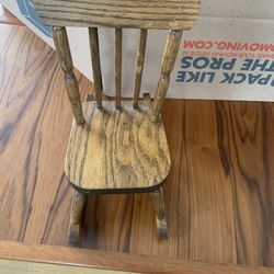 Small Wooden Rocking Chair For Dolls