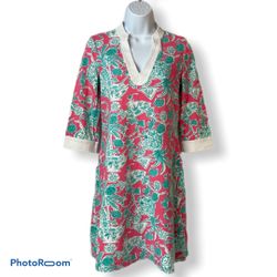 Lilly Pulitzer Dress Scorpion Bowl X-Small Pink Teal