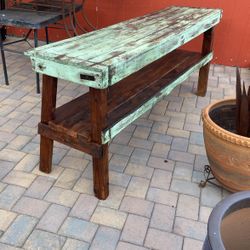 Vintage Distressed Console Work Table