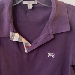 Pre-owned Burberry Brit Men’s Size XS Purple Polo