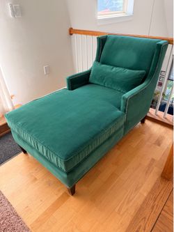 Velvet Chaise (Hunter Green)