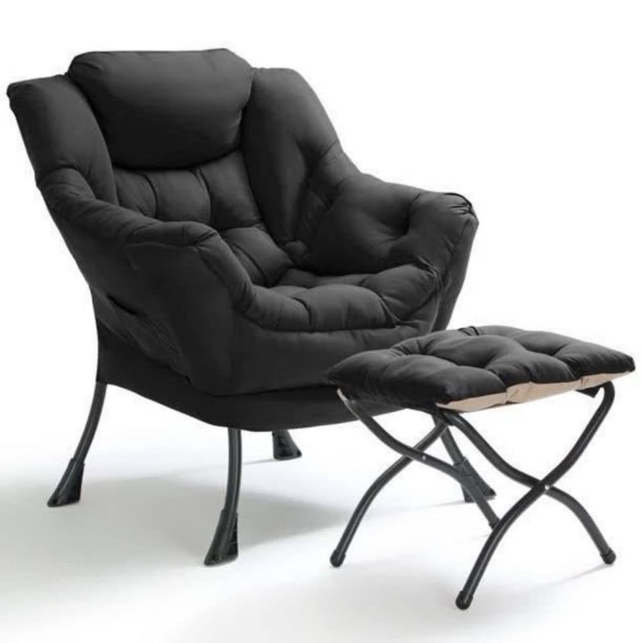 Lazy Chair w/Foldable Ottoman