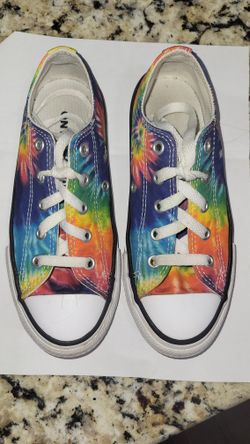 Tye dye kids Converse, Size 13,