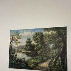 29x36” lovely picture on canvas asking 40 firm