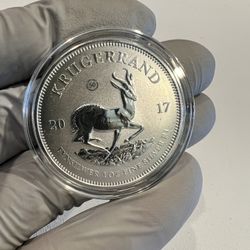1 Oz Fine Silver Round - 2017 South African Krugerrand 50th Anniversary Edition  