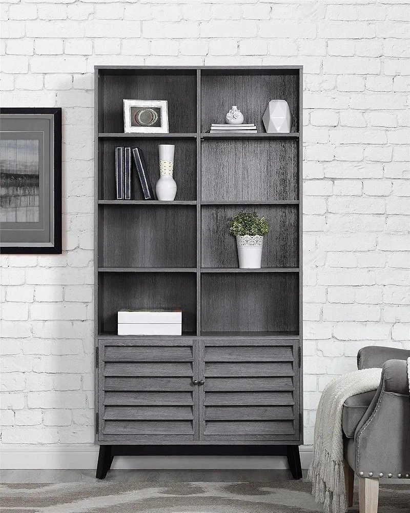 *Brand New* Ameriwood Home Vaughn Bookcase, Gray Oak