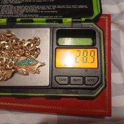 Cadena Estilo Cubano Y San Juditas 14k