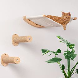 Wall-Mounted Cat Hammock with steps