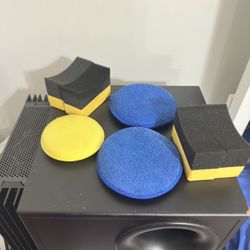 wax pads, sponges, applicators and tire shine applicator 