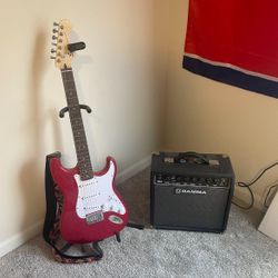 Squire Stratocaster Guitar And Amp For Sale
