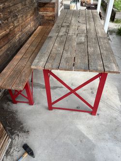 Outdoor Table. Acadia Wood Top