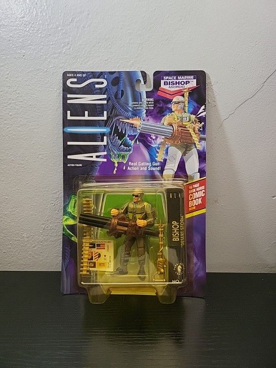 NIB Aliens Action Figure Space Marine Bishop Android -Kenner 1992 (9a)